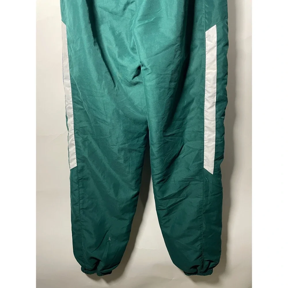 Diadora Mens Track Pants Green White Stripe Athletic‎ Warm Up Joggers Size Small